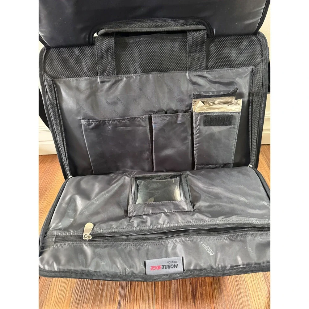 Mobile Edge Black Cordura Nylon Laptop Briefcase Messenger Bag Travel Case